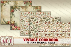 Vintage Cookbook Junk Journal Pages,retro Scrapbook Shabby Product Image 4