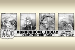 Astrology Zodiac Signs collage,monochrome ACEO Paper Prints Product Image 4