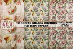 Pattern Papers 12 Sheets Shabby orchids,Kit Backgrounds Product Image 5
