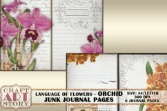 Language of flowers ORCHID Digital Junk Journal Pages Product Image 3