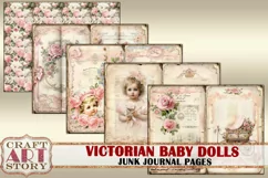 Victorian Baby dolls Junk Journal Kit,Vintage Collage Product Image 4