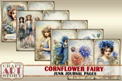 Cornflower Fairy fantasy Junk Journal Pages,fairies Product Image 4