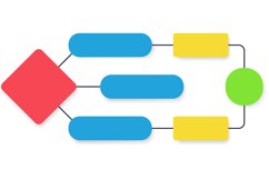 Flowchart diagram. Workflow flow structural businessc chart Product Image 1