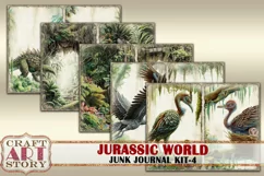 Jurassic World junk journal watercolor Kit-4,Dinosaurs Product Image 5