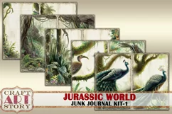 Jurassic World junk journal watercolor Kit-1,Dinosaurs Product Image 5