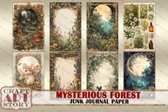 Vintage Mysterious forest Junk Journal Paper,scrapbook Product Image 5