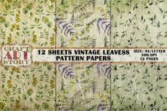 Pattern Papers 12 Sheets Shabby Leaves,Kit Backgrounds Product Image 5