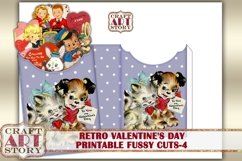 Vintage Valentine die cut,stickers set-4,fussy cuts Product Image 5