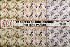 Pattern Papers 12 Sheets Shabby orchids,Kit Backgrounds Product Image 3