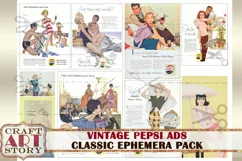 Vintage Images Magazine digital Ads papers,Advertising Art Product Image 5