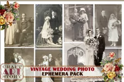 Edwardian Wedding old Photo,ephemera album,digital Ephemera Product Image 3