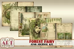 Forest Fairy fantasy Junk Journal Pages,fairies Forest paper Product Image 5