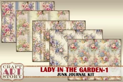 Vintage Ladies garden-1 Junk Journal Kit,victorian ephemera Product Image 5
