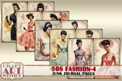 Retro 50s fashion Junk Journal Pages part 4 Product Image 5