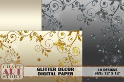 Glitter ombre paper,digital texture floral designs Product Image 3