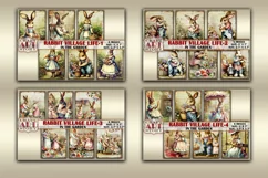 Vintage Bunny Collage picture cards Rabbit illage life - 4 Product Image 4