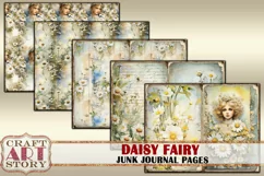Daisy Fairy fantasy Junk Journal Pages,fairies Daisies paper Product Image 5