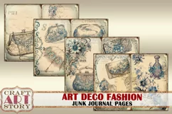 Art deco fashion Junk Journal Pages,Elegance 20s scrapbook Product Image 5