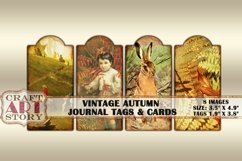 Vintage autumn Journal Tags&amp;Cards,Fall Printable Pages Product Image 2