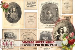 Vintage digital Sheet Music Cover art Ephemera Pack Product Image 6