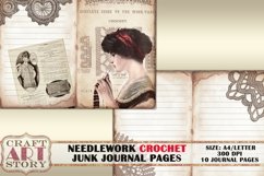 Vintage Needlework CROCHET Junk Journal Printable Pages Product Image 5