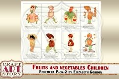 Fruits Children Ephemera Pack-2,Fruits girls Printable kit Product Image 5