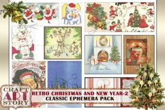 Retro Christmas Ephemera Pack-2,1950s papers,retro card Product Image 5