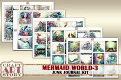 Mermaid world junk journal watercolor Kit-3,fantasy ocean Product Image 5