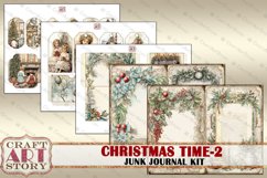 Vintage Christmas time-2 Junk Journal Kit,Printable Product Image 5