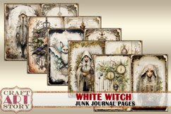 White witch Junk Journal Pages,scrapbook digital papers Product Image 5