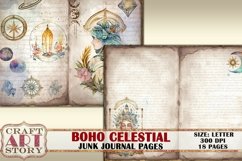 Boho Celestial Junk Journal pages,Astrology and Astronomy Product Image 5
