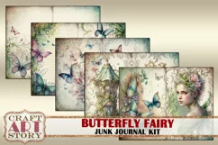 Butterfly fairy Junk Journal Pages,Floral printables papers Product Image 5