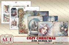 Vintage Cozy Christmas Junk Journal Kit,Collage Pages Product Image 5