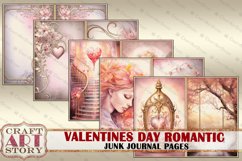 Valentines Day romantic Junk Journal Kit printable,scrapbook Product Image 5