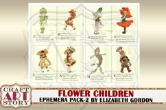 Flower Children Ephemera Pack-2,flower girls Printable kit Product Image 5