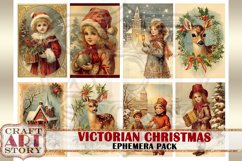 Vintage Victorian Christmas Ephemera Pack,Santa images,cards Product Image 5