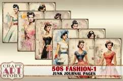 Retro 50s fashion Junk Journal Pages part 1 Product Image 5