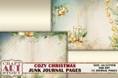 Vintage Cozy Christmas Junk Journal Kit,Xmas Collage Pages Product Image 5