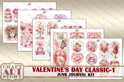 Valentine&#039;s Day-1 classic Junk Journal Kit,Printable Collage Product Image 6