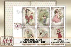 Vintage Kids Junk Journal,Digital paper Product Image 5