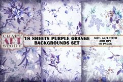 Kit Backgrounds Collage 18 Sheets PURPLE GRANGE Product Image 2