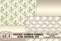 Vintage Digital Summer garden junk journal Kit Product Image 6
