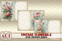 Flowers-2 Junk Journal Pages,retro Scrapbook wildflowers Product Image 5