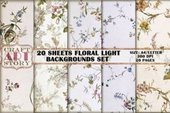 Kit Backgrounds Collage 20 Sheets floral light Product Image 5