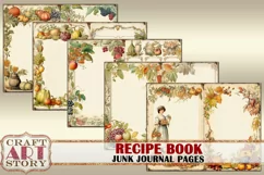 Vintage Recipe Book junk journal,Recipes Kit Papers Product Image 5