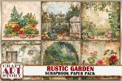 Vintage Rustic Garden journal Scrapbook Paper Pack,8x8 Product Image 5