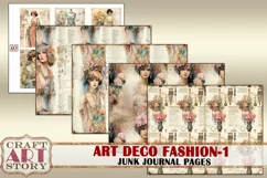 Art Deco fashion Lady Junk Journal Kit part 1 Product Image 5