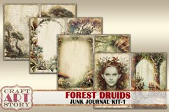 Green Witch Forest druids junk journal watercolor Kit-1 Product Image 5