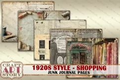 Vintage fashion Junk Journal Kit 1920s style sewing shopping Product Image 5