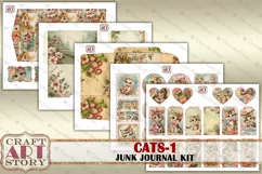 Funny Cats junk journal pages-1, fantasy cartoons 50's style Product Image 5